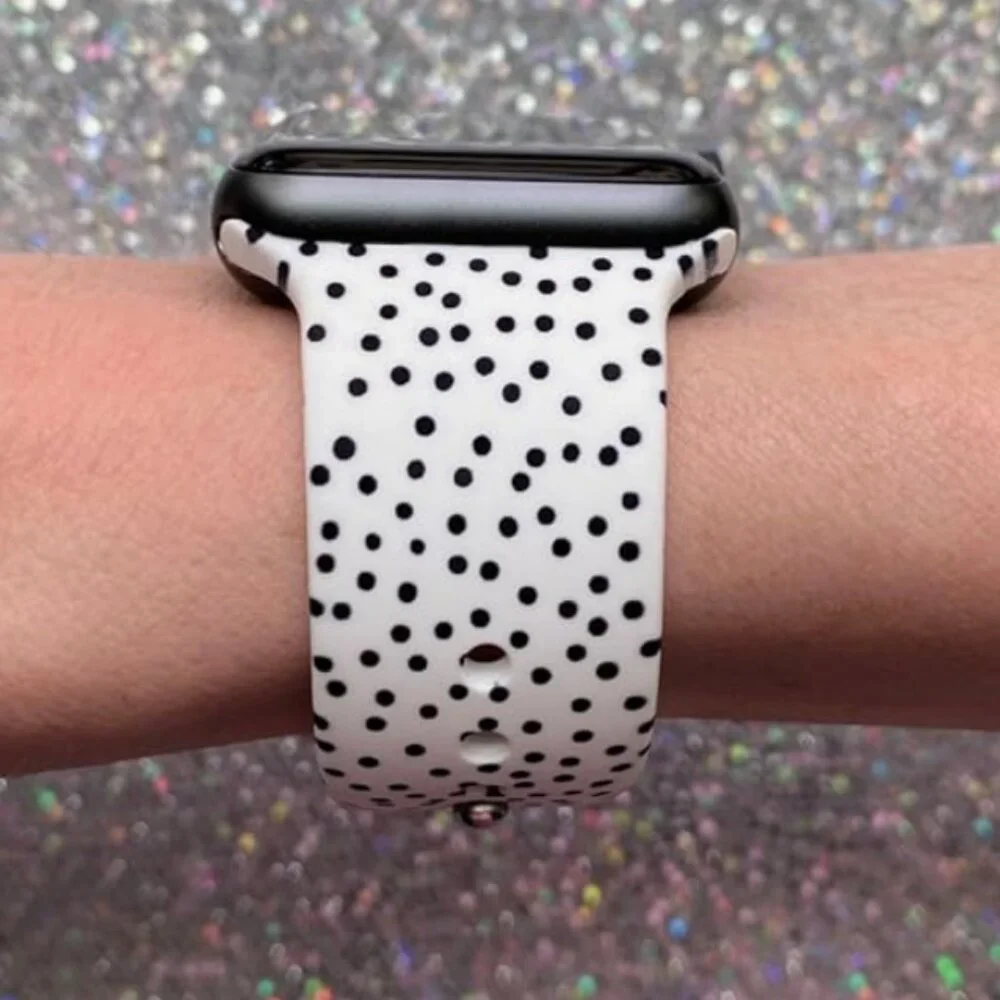 Printed Silicone Watch Band Compatible with Apple Watch